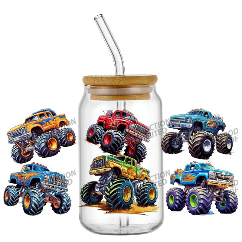 Rdta Tank Glass - Desain Monster Truck UV DTF Wraps