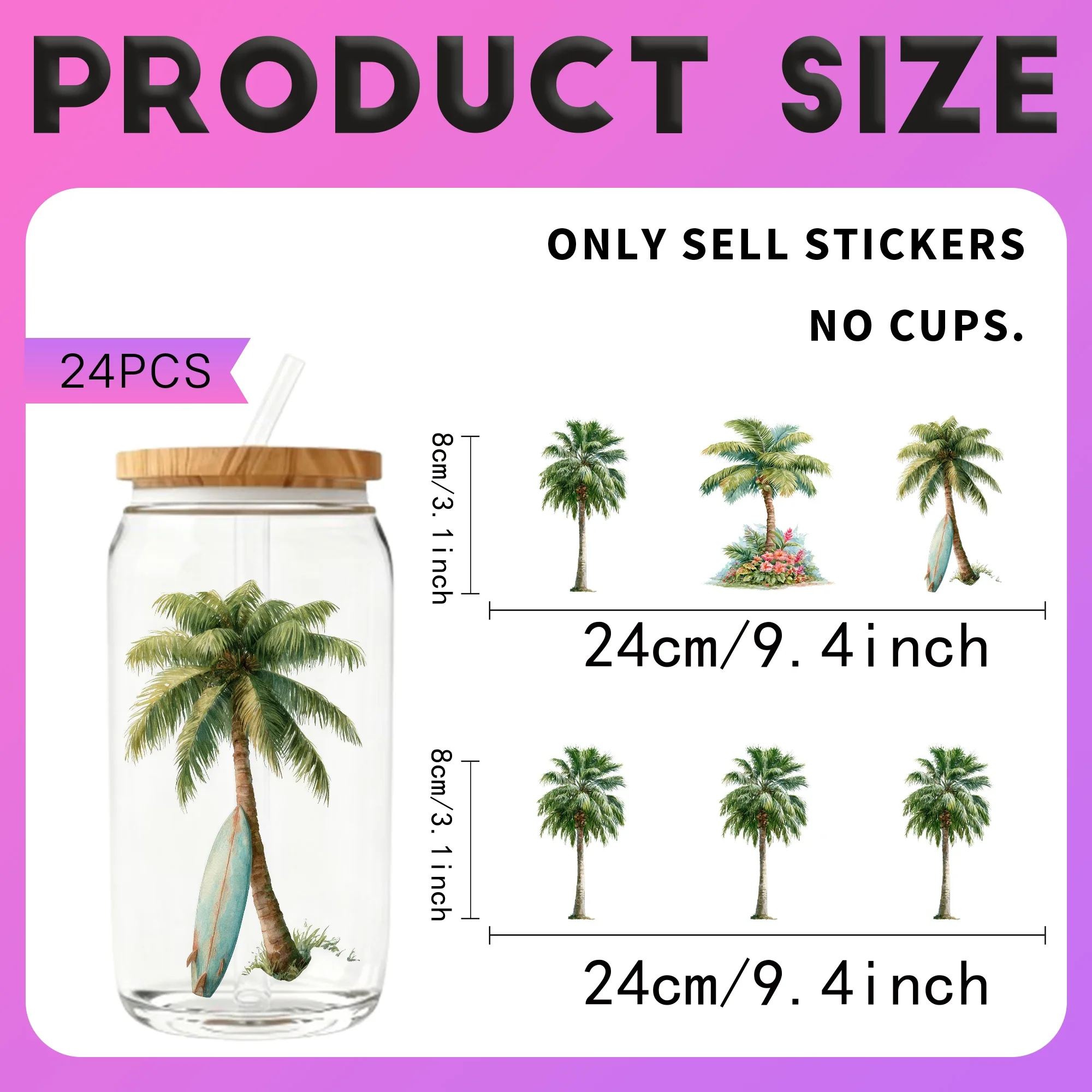24 Buah/Set Stiker Transfer DI - Rdta Tank Glass ulasan dan harga