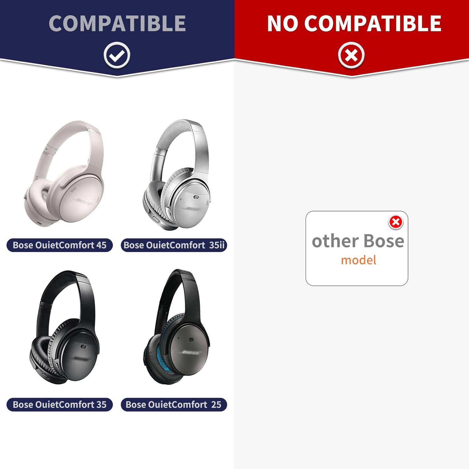 Bantalan telinga Gel pendingin - Bose Headphone Qc45 ulasan dan harga