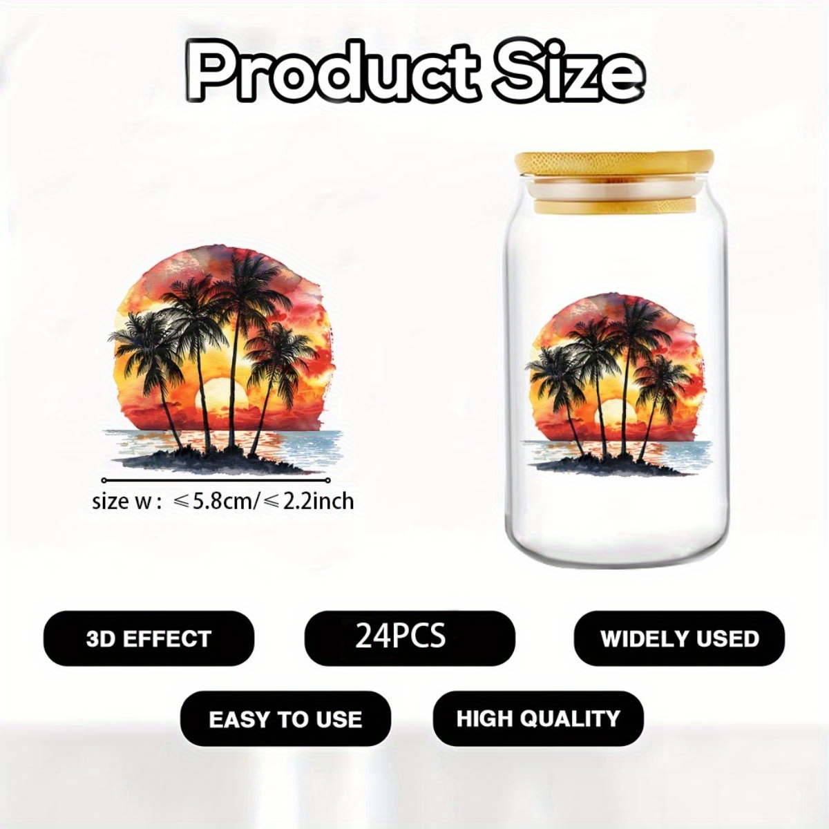 24 Buah/Set Stiker Pembungkus  - Rdta Tank Glass ulasan dan harga