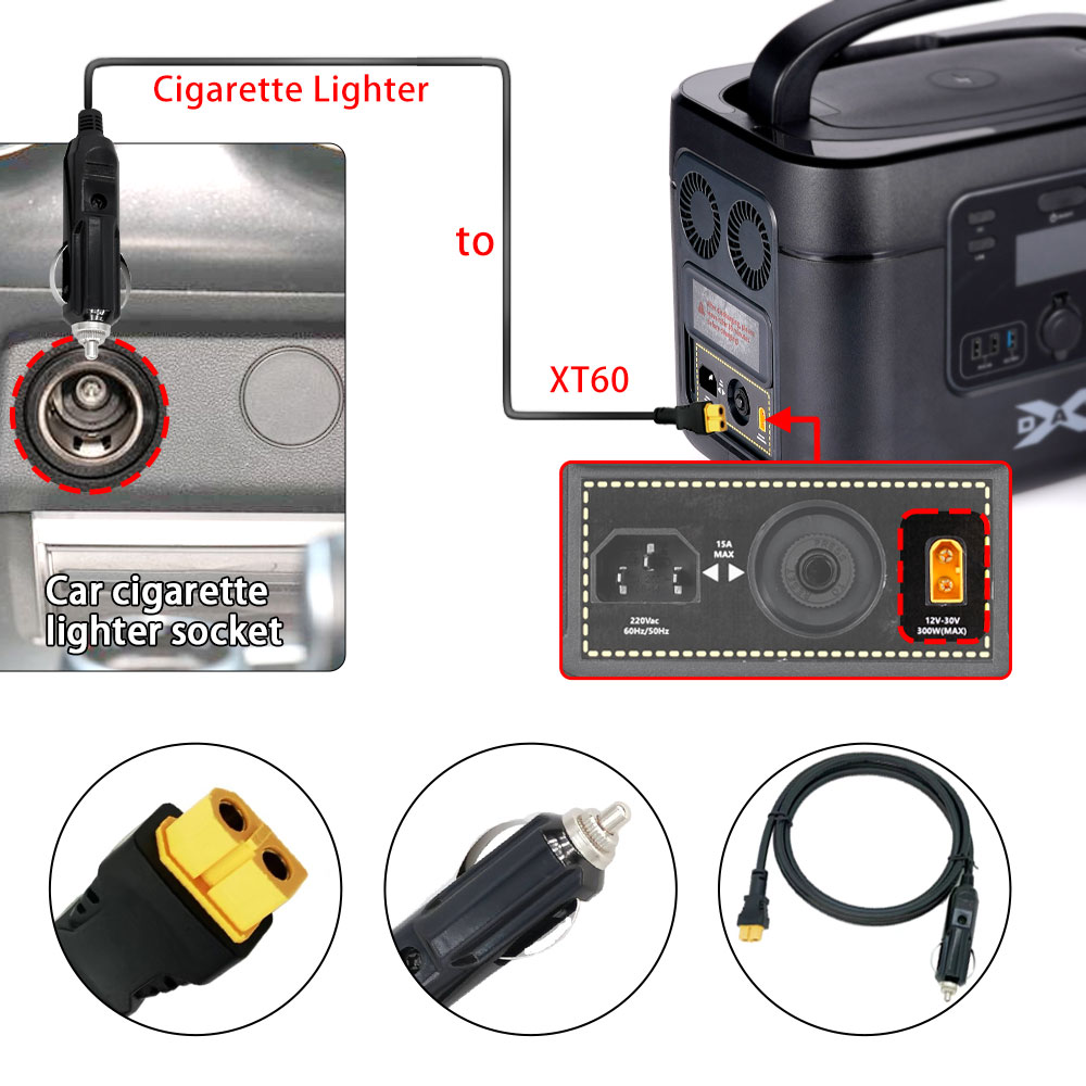 XT60 16AWG pemantik rokok mobi - Accessories Experts Vape ulasan dan harga