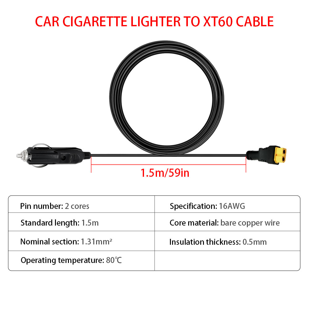 XT60 16AWG pemantik rokok mobi - Accessories Experts Vape ulasan dan harga